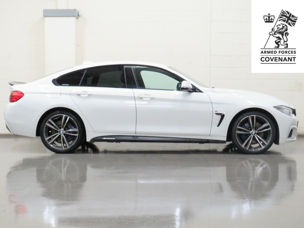 BMW 4 Series Gran Coupe Hatchback 2.0 420D M Sport Euro 6 Ss NU17FLM White #2