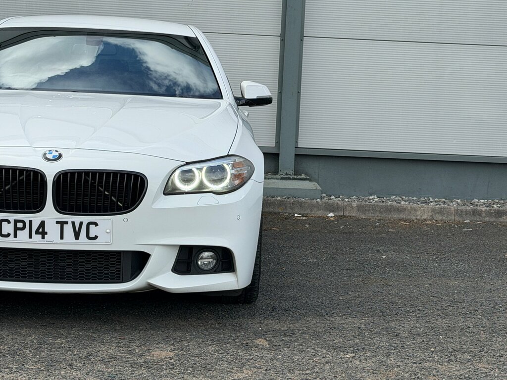 BMW 5 Series 2.0 520D M Sport Saloon Euro 6 S White #4