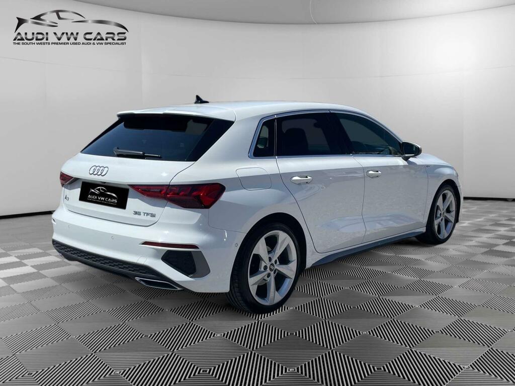 Audi A3 1.5 Tfsi 35 S Line Sportback S Tronic Euro 6 Ss White #5