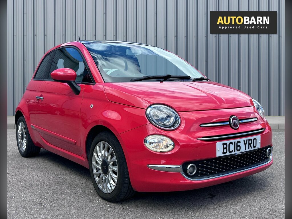 Fiat 500 1.2 Lounge Hatchback Euro 6 Ss Pink