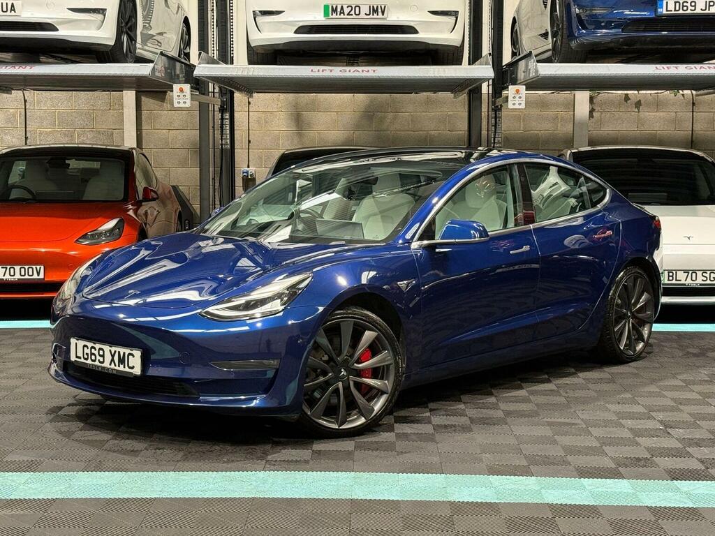 Tesla Model 3 Saloon Dual Motor Performance 4Wde Per LG69XMC Blue #3