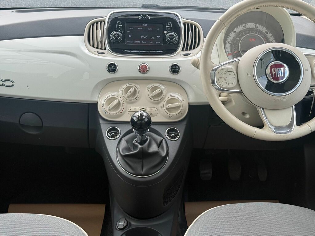 Fiat 500 2016 1.2 Lounge Hatchback Euro 6 AJ65MXK White #3