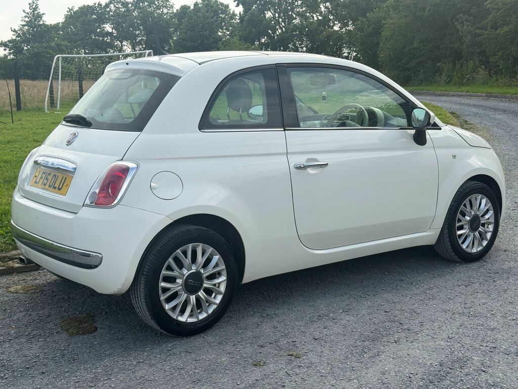 Fiat 500 2015 1.2 Lounge Hatchback Euro 6 LF15OLU White #2