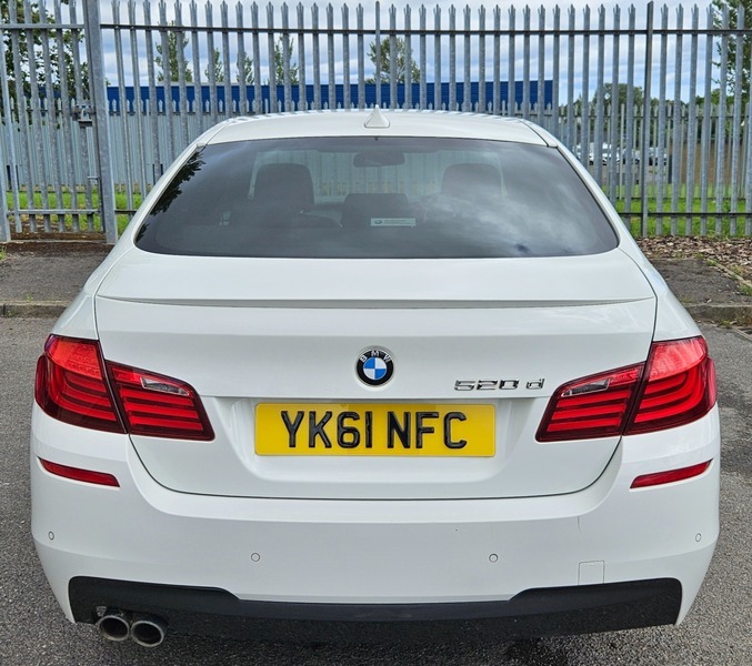BMW 5 Series 2.0 520D M Sport YK61NFC White #4