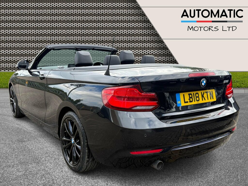 BMW 2 Series 1.5 218I Sport Convertible Euro 6 Black #2