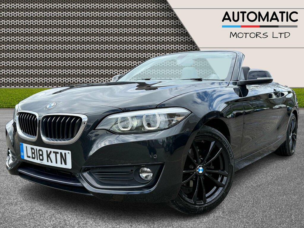 BMW 2 Series 1.5 218I Sport Convertible Euro 6 Black #4