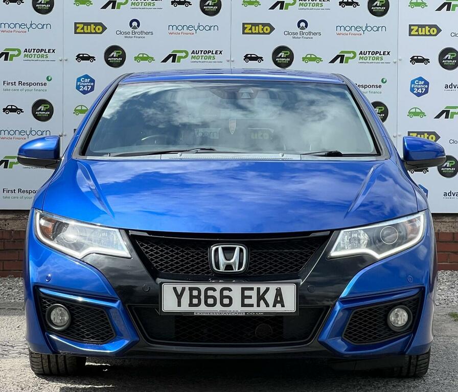 Honda Civic Hatchback 1.6 I-dtec Sport Euro 5 Ss 2016 YB66EKA Blue #3