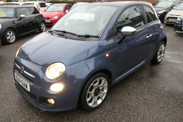 Fiat 500 2014 1.2 S 69 Bhp Service History EU14OAW Blue #4