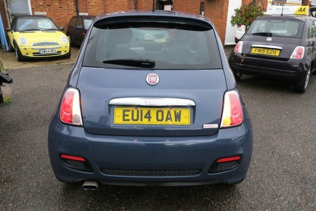 Fiat 500 2014 1.2 S 69 Bhp Service History EU14OAW Blue #6