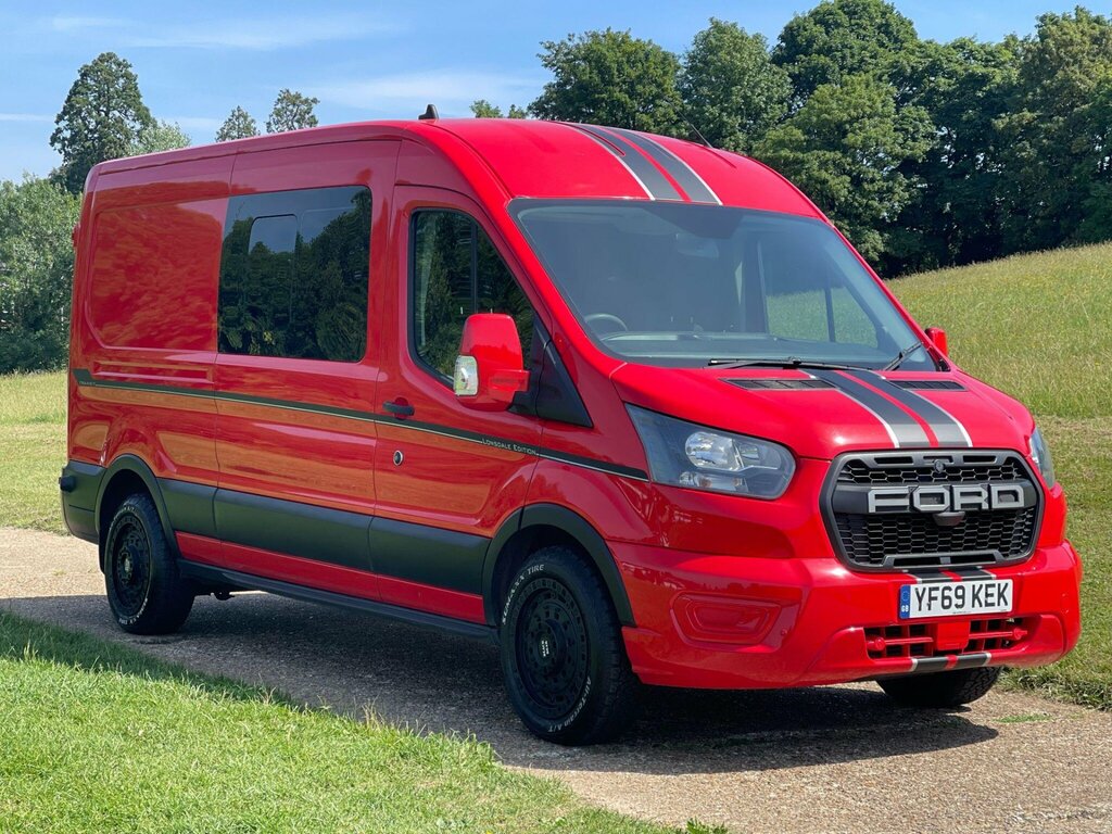 Ford Transit Custom 2.0 350 Ecoblue Leader Crew Van Fwd L3 H2 Euro 6 Red #2