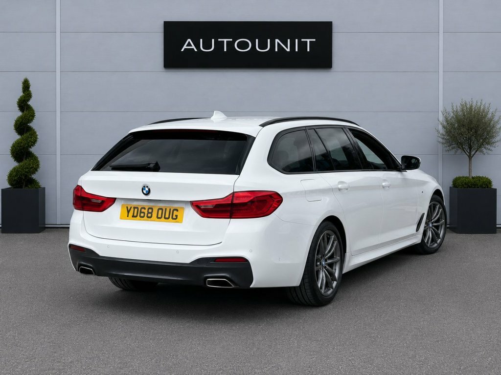 BMW 5 Series 2L M Sport YD68OUG White #4