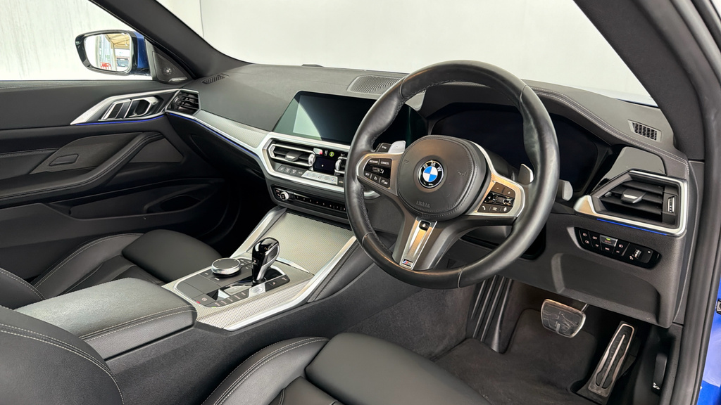 BMW 4 Series Gran Coupe 2.0 420D Mht M Sport Coupe Hybrid YG72WUV Blue #6
