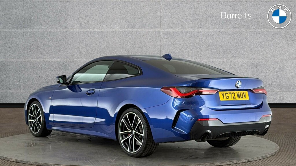 BMW 4 Series Gran Coupe 2.0 420D Mht M Sport Coupe Hybrid YG72WUV Blue #2