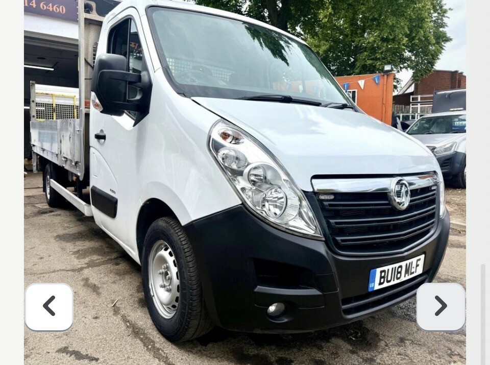Vauxhall Movano Dropside 4M Dropside 2.3 Cdti 3500 Biturbo Tail Bo