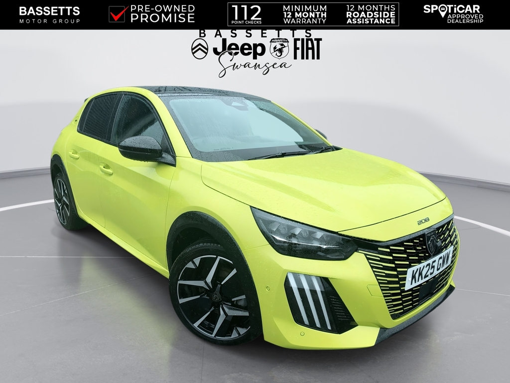 Peugeot e-208 Gt Premium Yellow