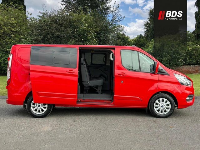 Ford Transit Custom 2.0 320 Ecoblue Limited Crew Van L2 H1 Euro 6 Ss YS22VVO Red #3