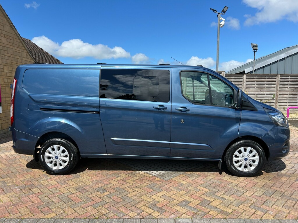 Ford Transit Custom 300 Tdci 170 L2h1 Limited Ecoblue Double Cab 5 Sea MJ21ZDA Blue #2