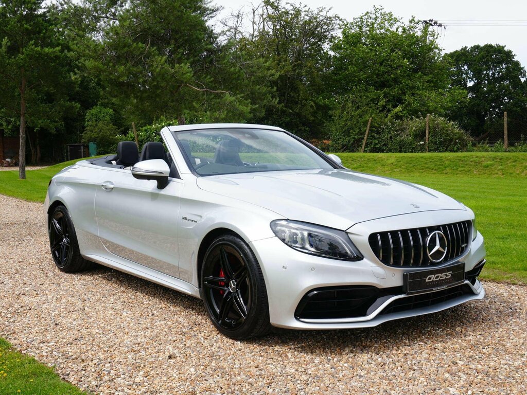 Mercedes-Benz C Class 4.0 C63 V8 Biturbo Amg S Premium Plus Cabriolet HT19HPP Silver #2