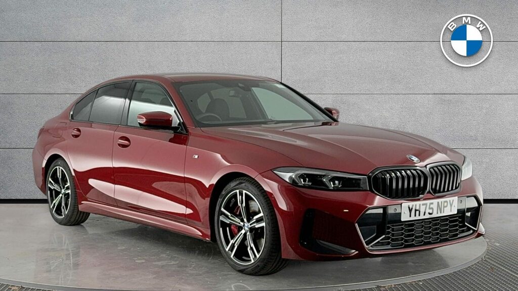 BMW 3 Series Saloon YH75NPY Red
