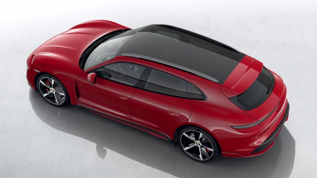 Porsche Taycan Electric Red #4