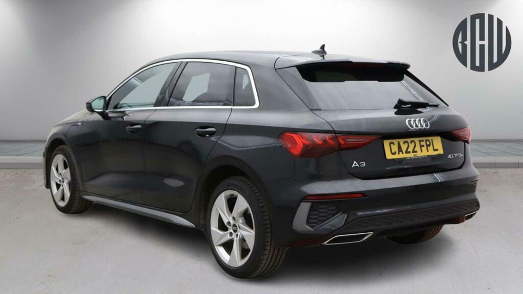 Audi A3 1.4 Tfsie 40 S Line Sportback S Tronic Euro 6 Ss CA22FPL Black #3