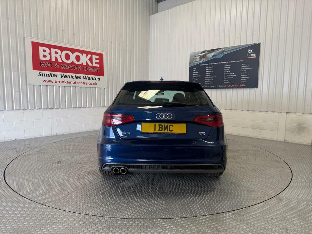 Audi A3 Hatchback 2.0 Tdi S Line Sportback Euro 6 Ss KX64LXJ Blue #6