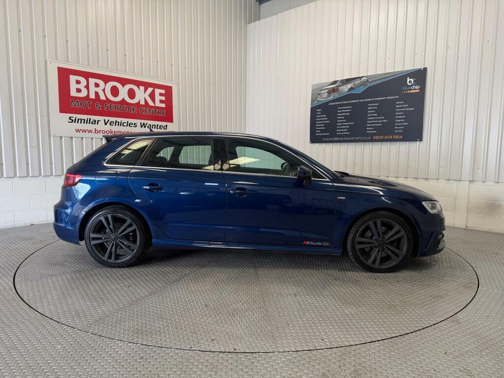 Audi A3 Hatchback 2.0 Tdi S Line Sportback Euro 6 Ss KX64LXJ Blue #4