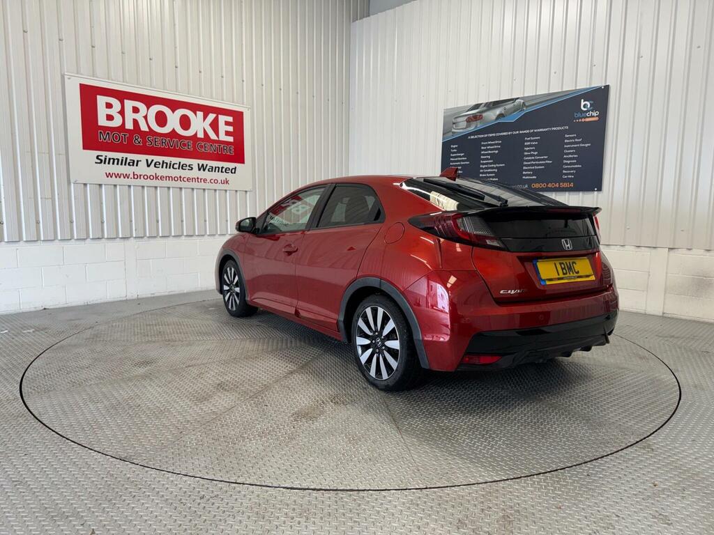 Honda Civic 1.8 I-vtec Sr Euro 6 Red #5