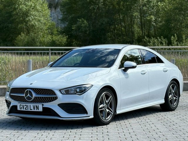 Mercedes-Benz CLA Class Cla220d Amg Line Coupe GV21LVN White #3