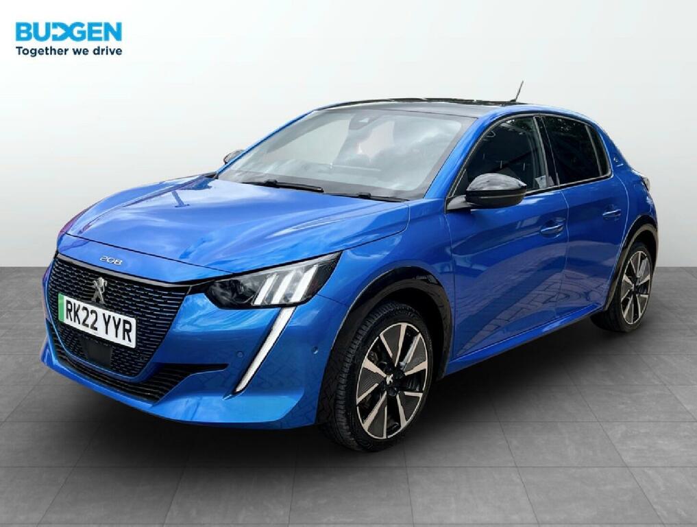 Peugeot e-208 50Kwh Gt 7Kw Charger RK22YYR Blue #3