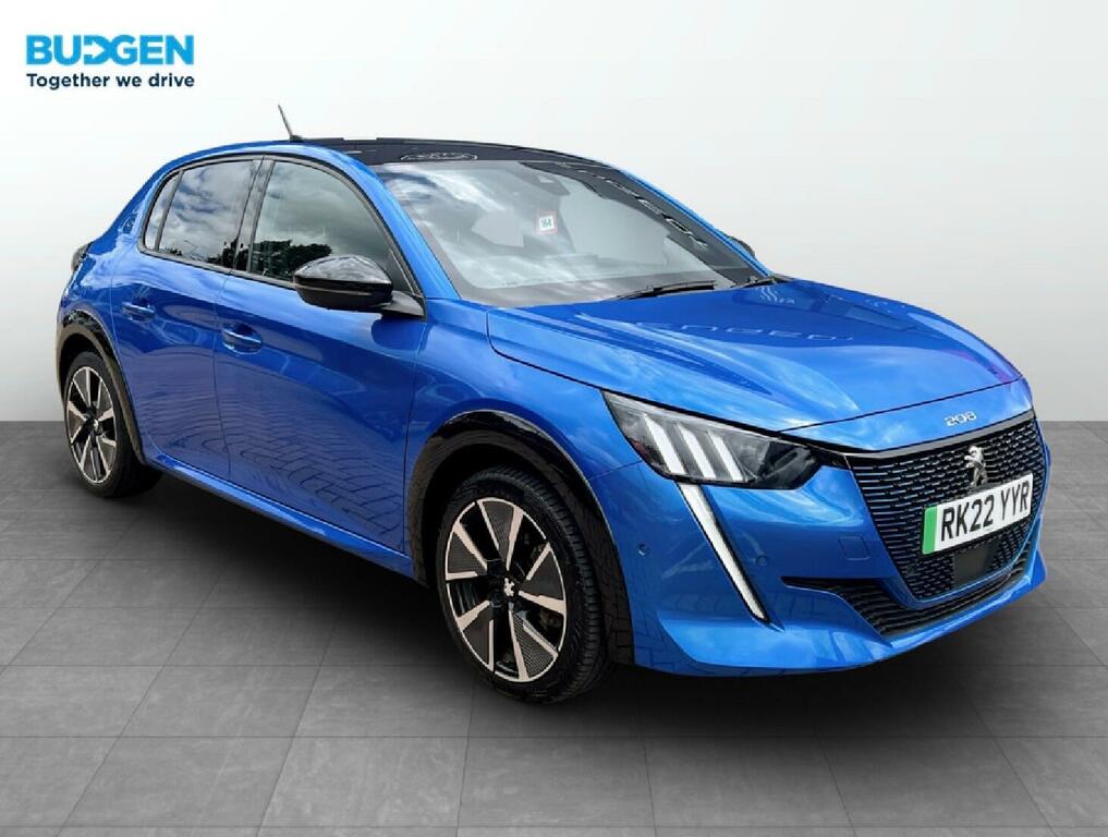 Peugeot e-208 50Kwh Gt 7Kw Charger Blue