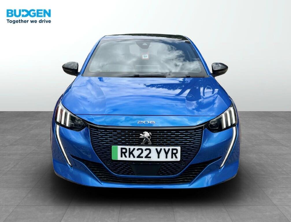 Peugeot e-208 50Kwh Gt 7Kw Charger RK22YYR Blue #2