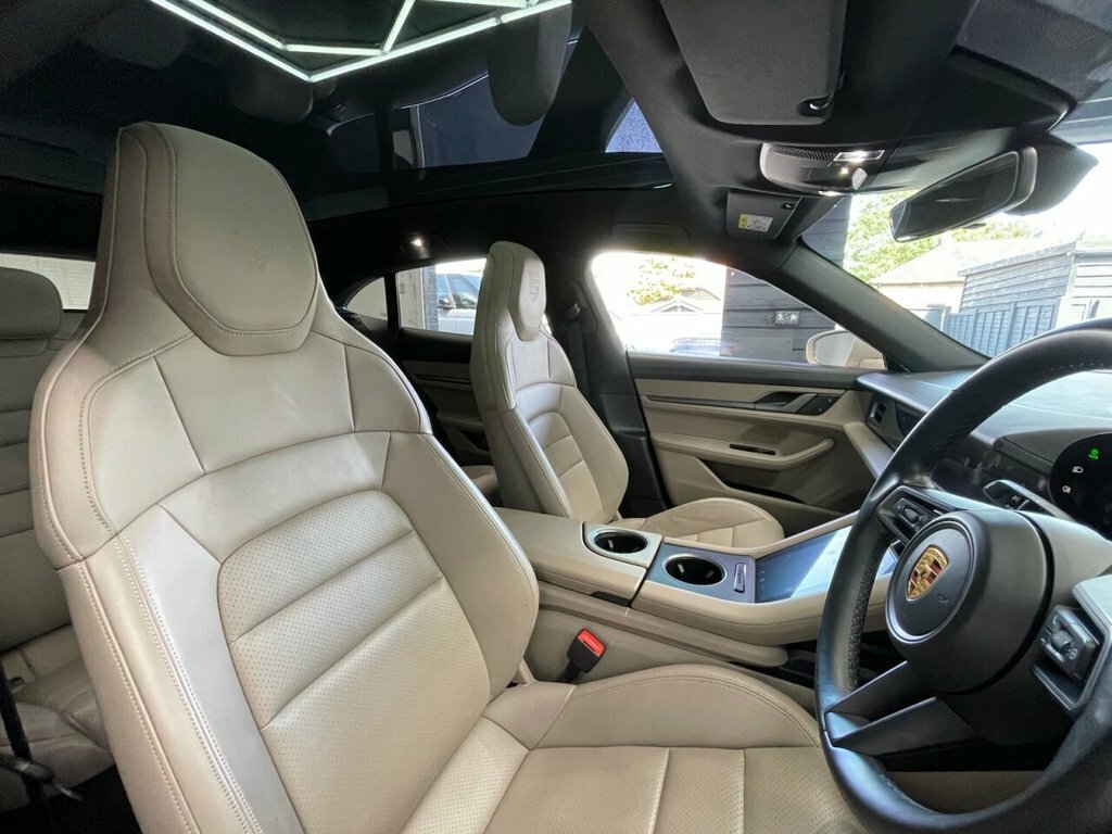 Porsche Taycan Estate LX71OYP Beige #4