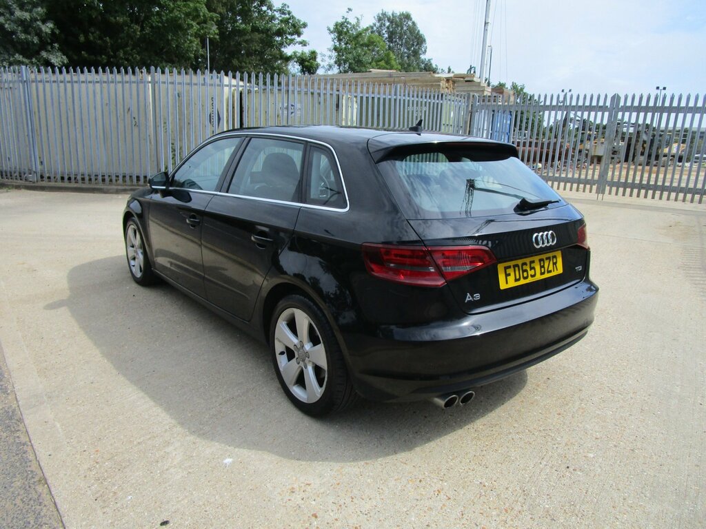 Audi A3 2.0 Tdi Sport Sportback Euro 6 FD65BZR Black #2
