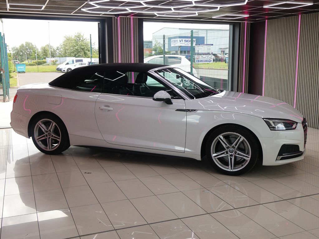 Audi A5 2017 2.0 Tfsi S Line Convertible S Tron White #5