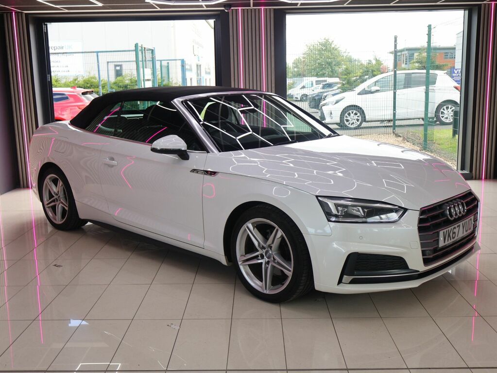 Audi A5 2017 2.0 Tfsi S Line Convertible S Tron White #2