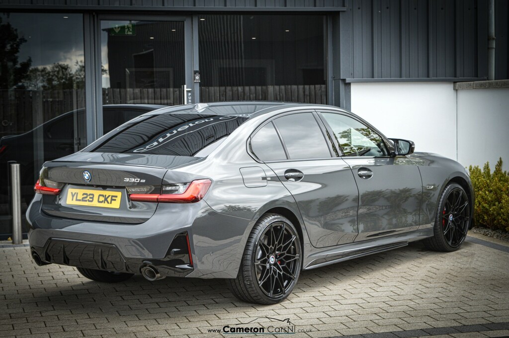 BMW 3 Series 2.0 330E M Sport Saloon YL23CKF Grey #2
