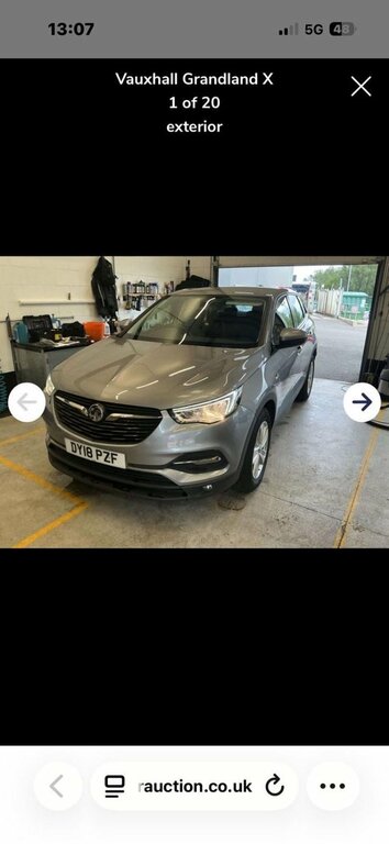 Vauxhall Grandland X 1.2 Turbo Se Suv Euro 6 S S 1 DY18PZF Grey