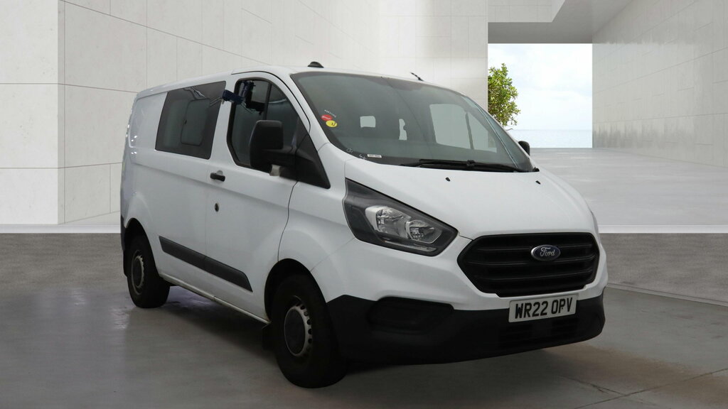 Ford Transit Custom 2.0 300 Ecoblue Leader Crew Van Double Cab Die WR22OPV White #2