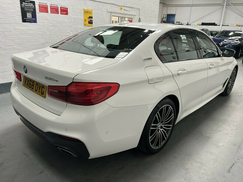 BMW 5 Series 530E M Sport White #6