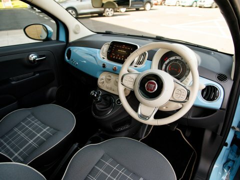Fiat 500 Hatchback Blue #4