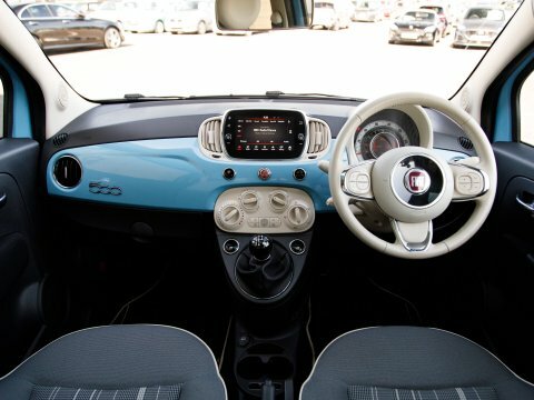 Fiat 500 Hatchback Blue #3