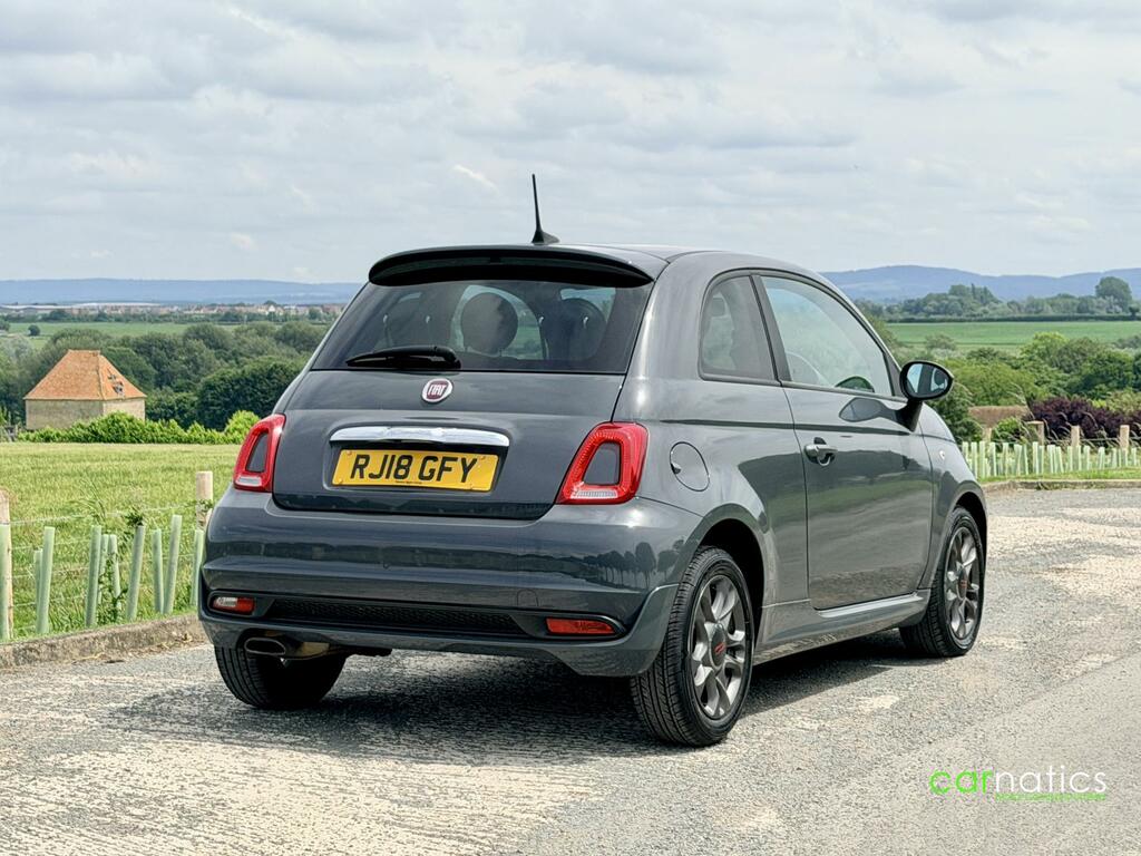 Fiat 500 1.2 S Hatchback Euro 6 Ss 69 RJ18GFY Grey #3