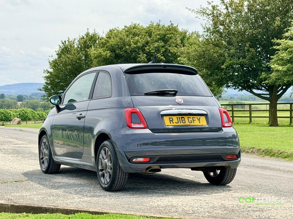 Fiat 500 1.2 S Hatchback Euro 6 Ss 69 RJ18GFY Grey #5