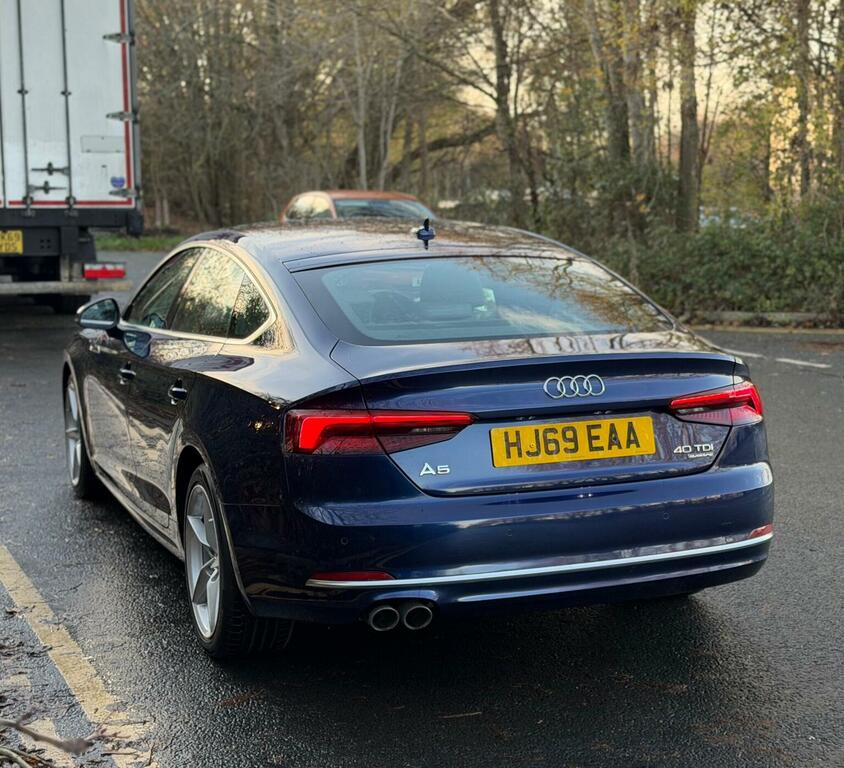 Audi A5 Hatchback 2.0 Tdi 40 Sport Sportback S Tronic Quat HJ69EAA Blue #6