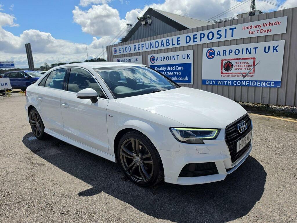 Audi A3 Saloon 1.6 Tdi 30 S Line S Tronic Euro 6 Ss White
