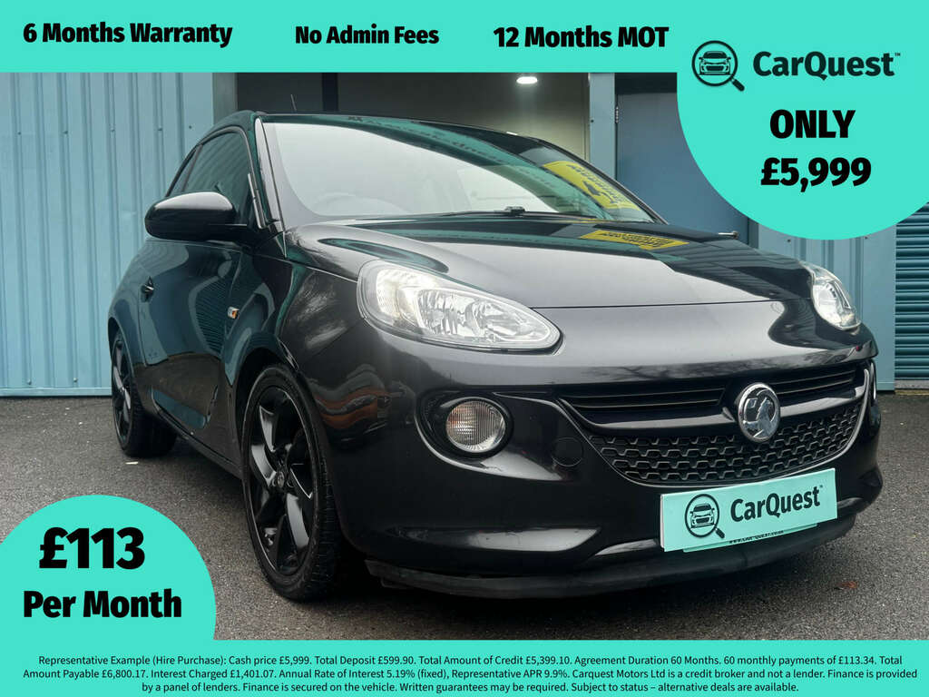 Vauxhall Adam 1.2 Adam Energised PF66NKN Black