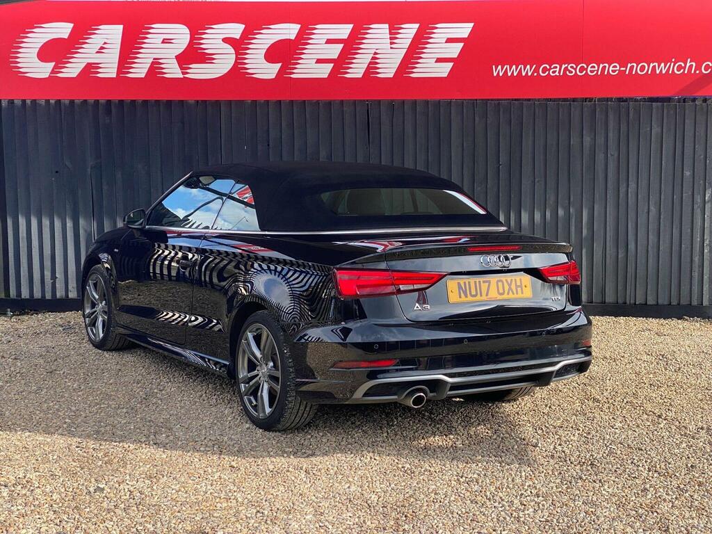 Audi A3 Cabriolet Convertible 1.6 Tdi S Line Euro 6 Ss 2017 Black #4