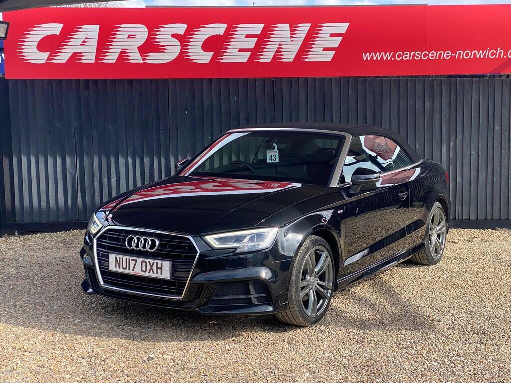 Audi A3 Cabriolet Convertible 1.6 Tdi S Line Euro 6 Ss 2017 Black #6