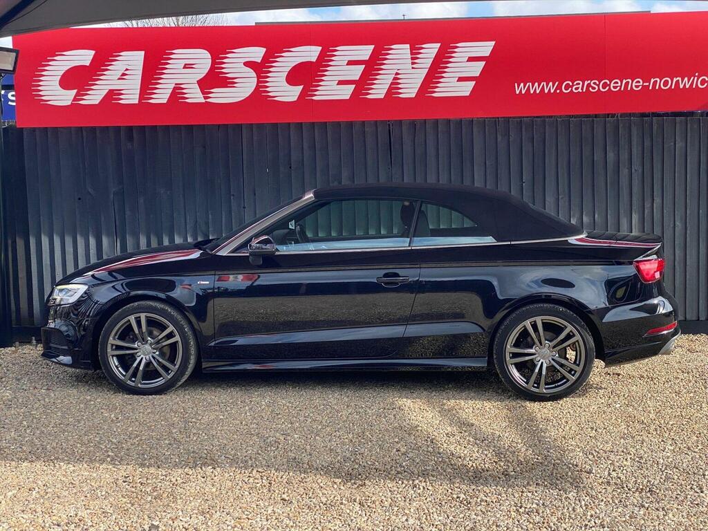 Audi A3 Cabriolet Convertible 1.6 Tdi S Line Euro 6 Ss 2017 Black #5